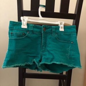 Turquoise forever 21 shorts